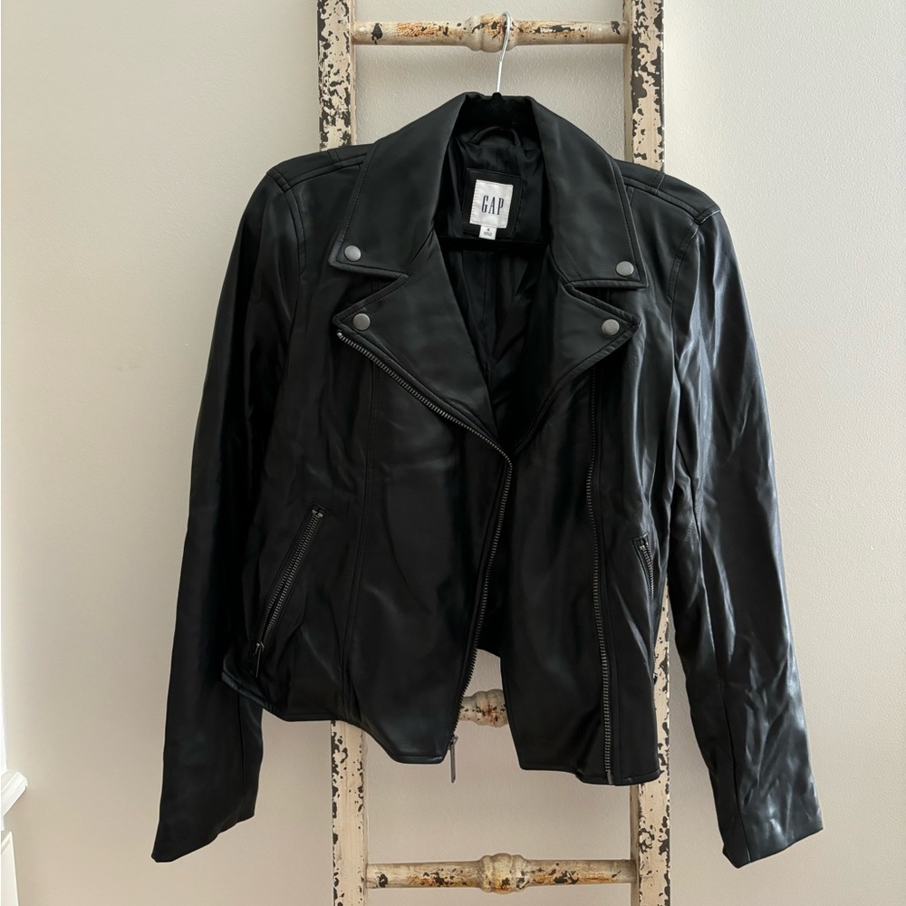 GAP Black Leather Jacket